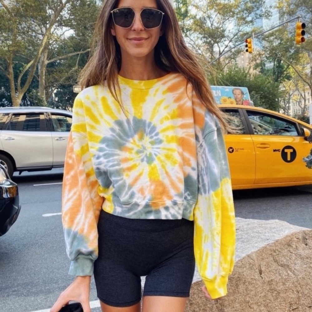 Agolde Tie-Dye Sweatshirt - Yellow, Orange, Gray